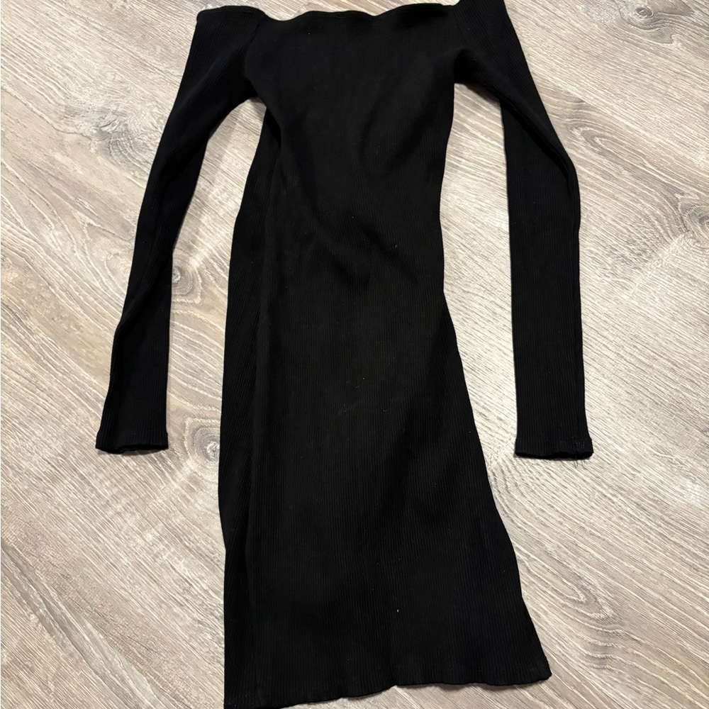 Fashion nova off shoulder black dress
